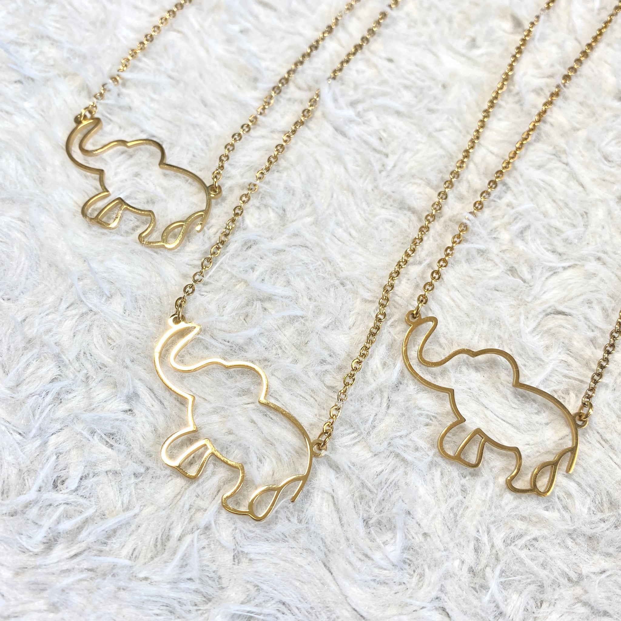 Open Elephant Pendant Necklace